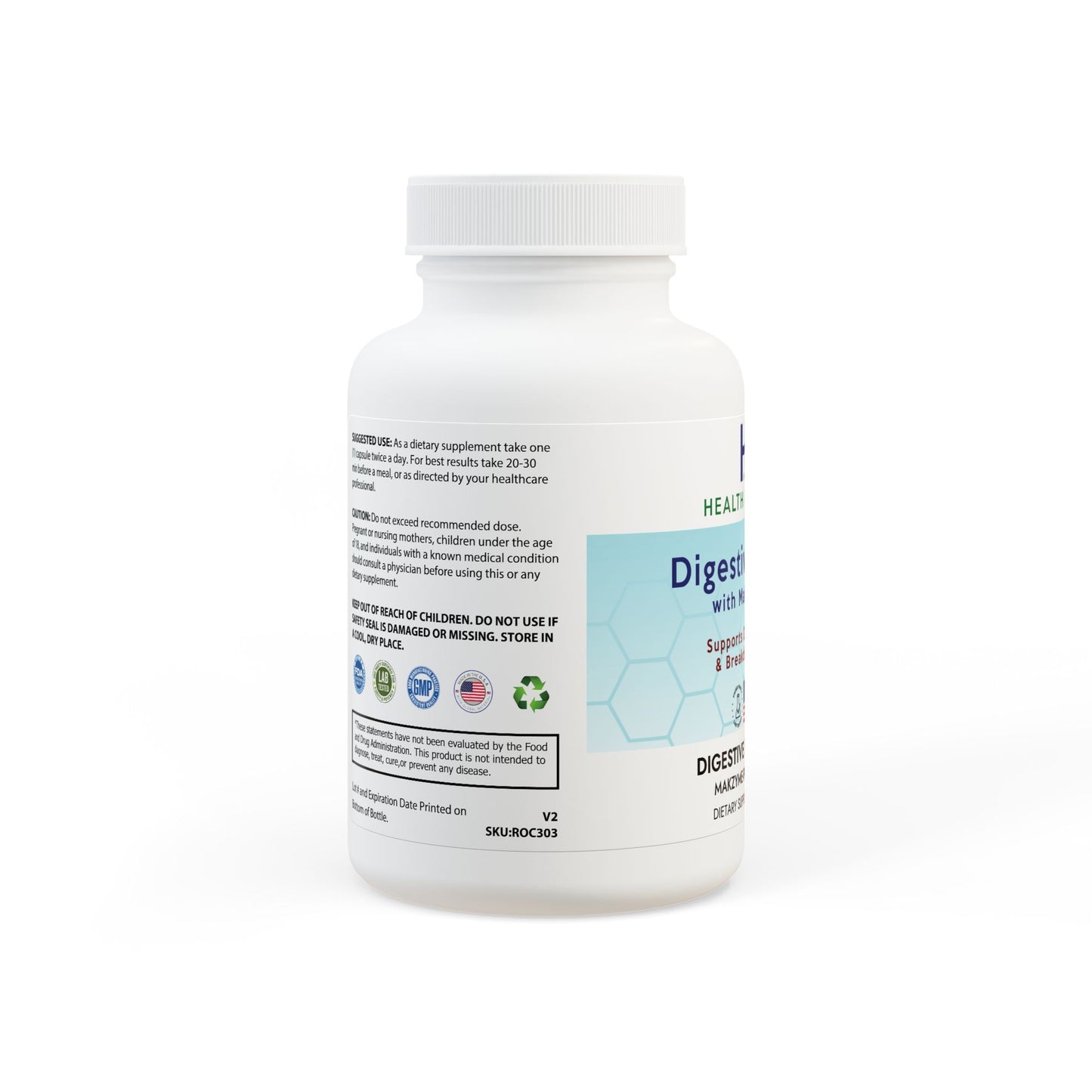 Digestive Enzyme Blend Supplement (60 Capsules)
