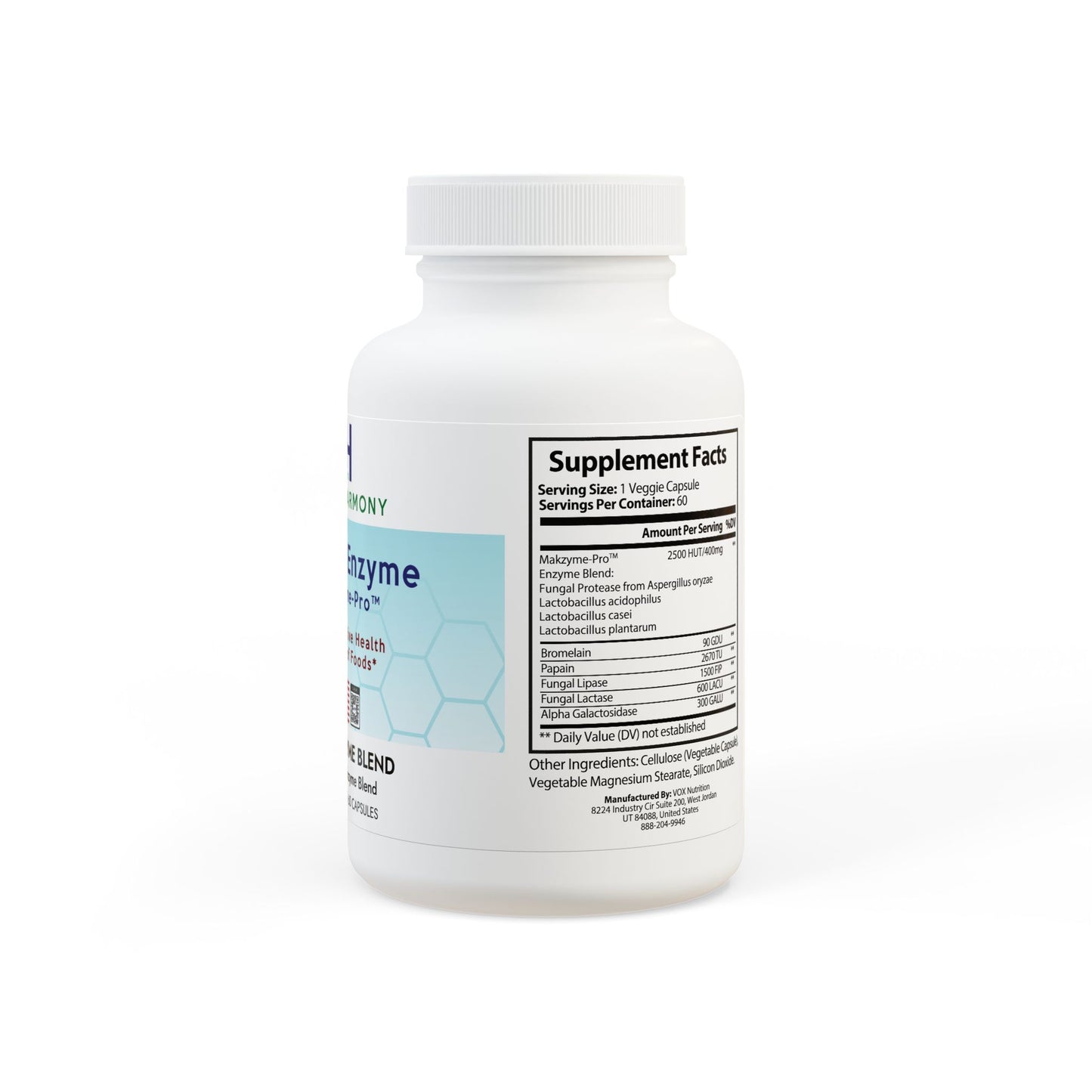 Digestive Enzyme Blend Supplement (60 Capsules)