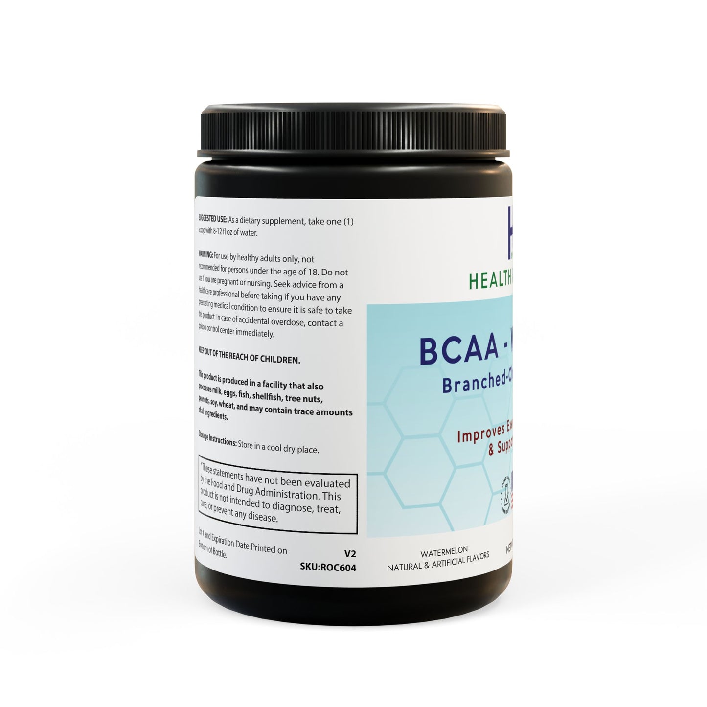 BCAA Supplement, Watermelon (325g, 11.46oz, 45 servings)