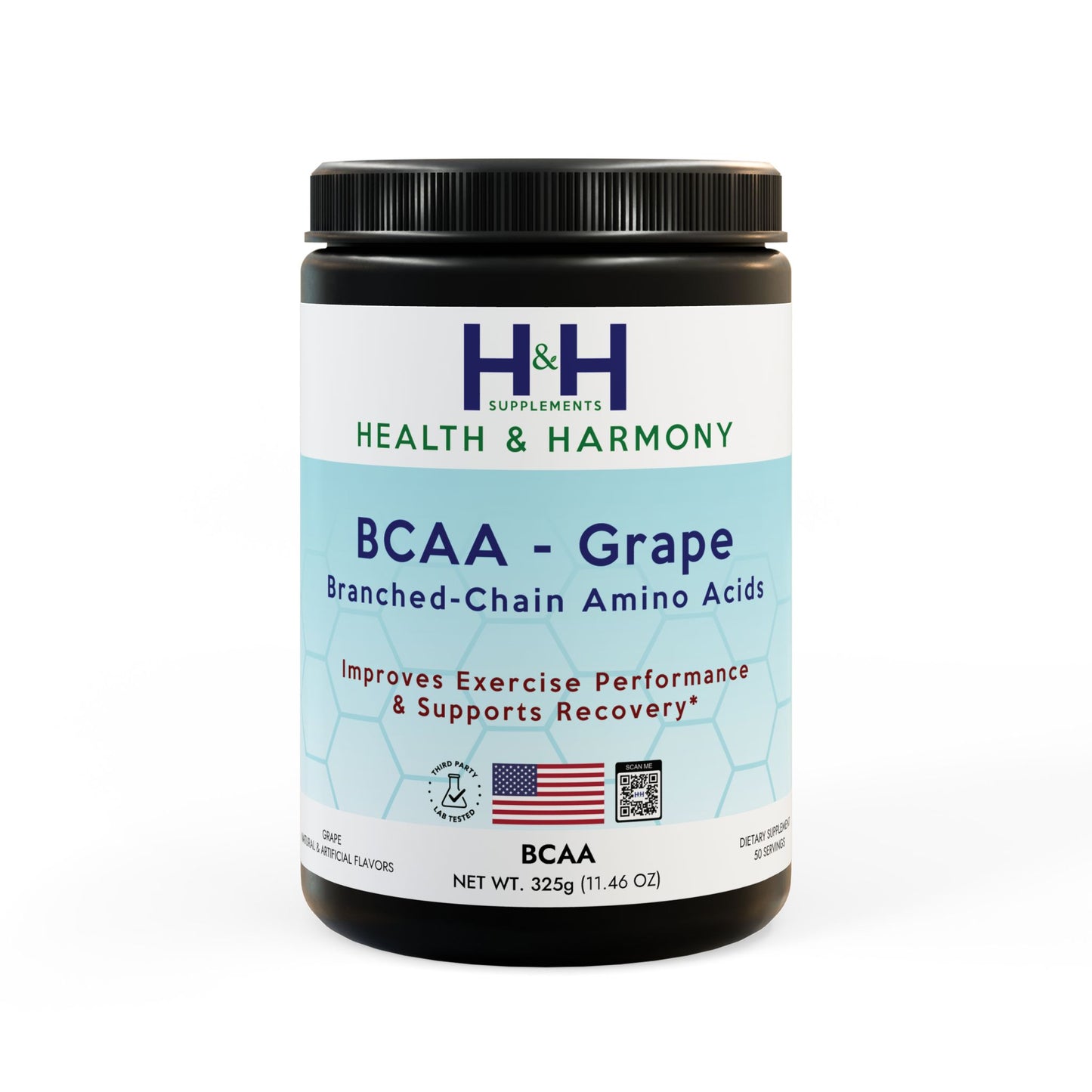 BCAA Supplement, Grape (325g, 11.46oz, 50 servings)