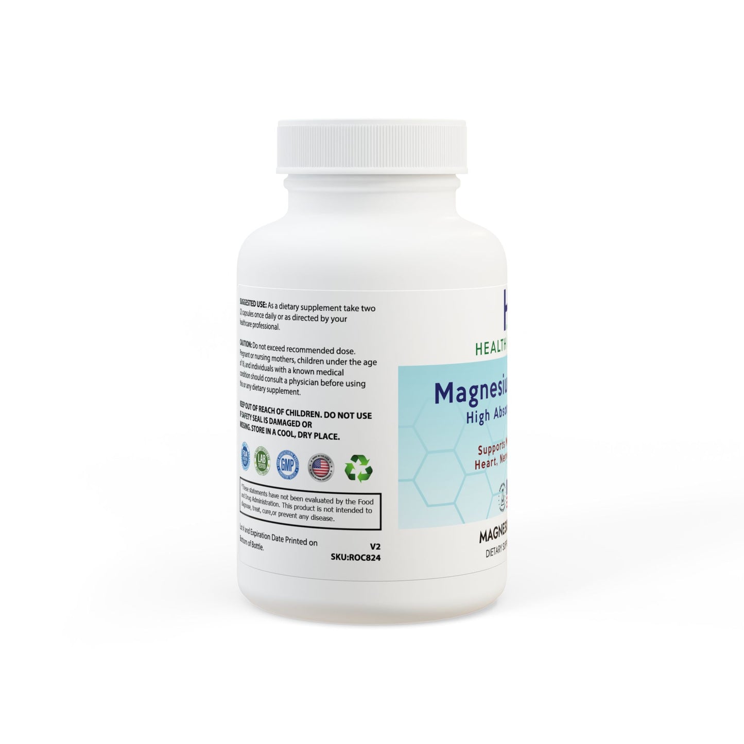 Magnesium Glycinate Supplement (60 Capsules)